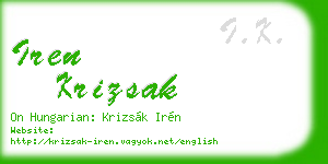 iren krizsak business card